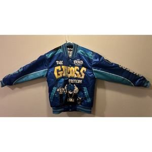 Vintage OG HGC The Proud Family Gross‎ Royal Blue Satin Jacket Size S